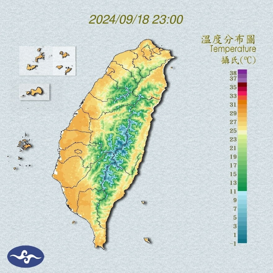 全台溫度資訊圖